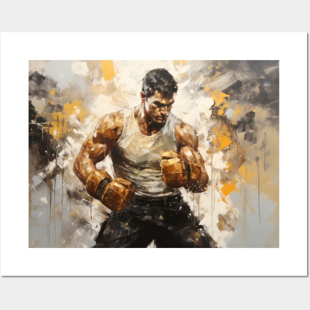 Boxer Boxing Sport Painting Abstract Art Decor Wall Art by Cubebox